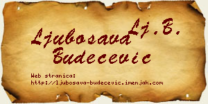 Ljubosava Budečević vizit kartica